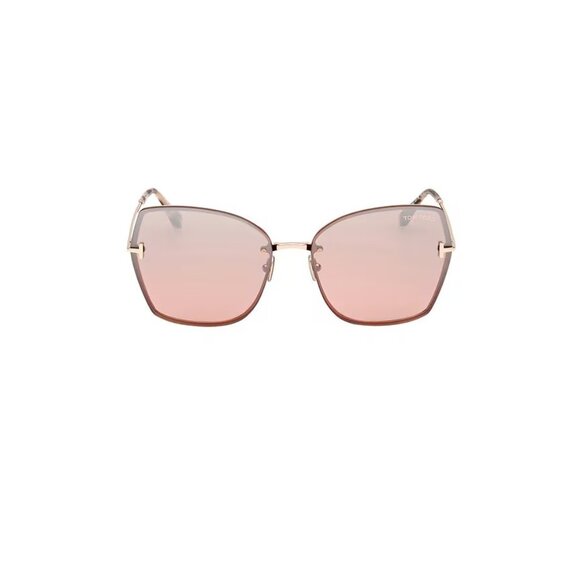 TOM FORD Nickie Sunglasses in Shiny Rose Gold & Rose Havana main image 7